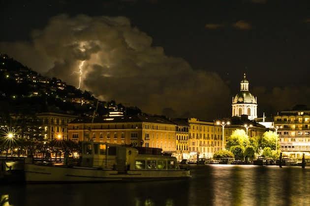 Lake Como, the downtown of Como, private guided tour by night