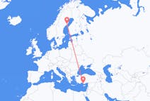 Flights from Gazipaşa in Turkey to Umeå in Sweden