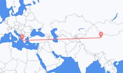 중국 둔황에서 출발해 그리스 케팔리니아에게(으)로 가는 항공편