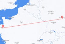 Flyreiser fra Rennes, Frankrike til Nürnberg, Tyskland