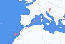 出发地 克罗地亚出发地 萨格勒布目的地 西班牙兰萨罗特岛的航班