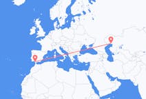 Flyg från Atyraw, Kazakstan till Jerez, Spanien