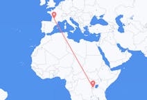 Flyg från Kigali, Rwanda till Bergerac, Frankrike