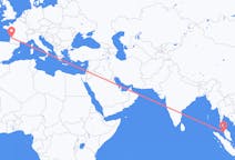 Flyreiser fra Penang, Malaysia til Bordeaux, Frankrike