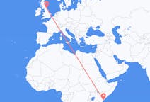 Flyreiser fra Lamu, Kenya til Newcastle upon Tyne, England