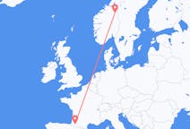 Flights from Pau, Pyrénées-Atlantiques, France to Røros, Norway