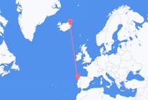 Flyreiser fra Egilsstaðir, Island til Porto, Portugal
