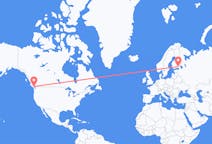 出发地 加拿大纳奈莫目的地 芬兰拉彭兰塔的航班