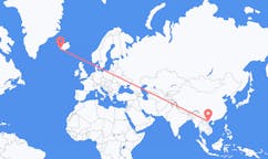 Flyg från staden hanoi, Vietnam till staden Reykjavik, Island