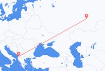Vluchten van Oefa, Rusland naar Tirana, Albanië