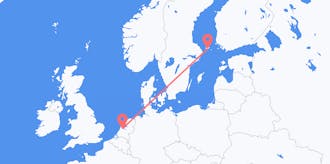 Vluchten van Åland naar Nederland