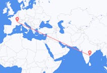 Flights from Vijayawada to Lyon