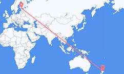 뉴질랜드 와카타네에서 출발해 핀란드 헬싱키로(으)로 가는 항공편