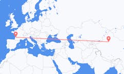 Flights from Korla, China to Bordeaux, France