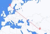 Flyreiser fra New Delhi, India til Trondheim, Norge