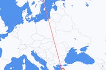 Flyreiser fra Samos, Hellas til Stockholm, Sverige