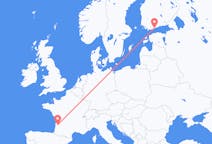 Flyreiser fra Bordeaux, til Helsingfors