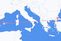 Flyrejser fra Tekirdag, Tyrkiet til Palma, Spanien