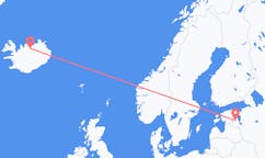 Vols depuis la ville de Tartu vers la ville d'Akureyri