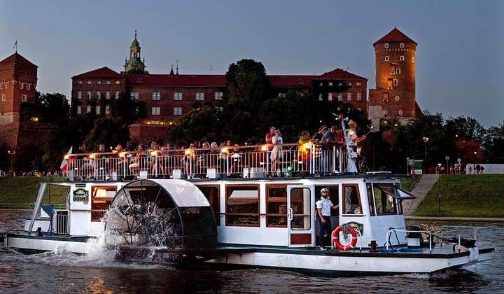 Krakow om natten 60 minutter cruise Vistula-elven Krakow