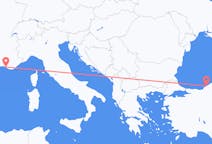 出发地 土耳其出发地 宗古尔达克目的地 法国马赛的航班