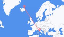 Loty z Thorshofn, Islandia do Rzymu, Włochy