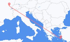 Flyg från Dole, Frankrike till Leros, Grekland
