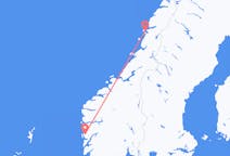 Flyg från Sandnessjøen till Bergen