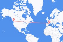 Flyreiser fra Vancouver, Canada til Aspiran, Frankrike