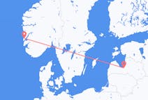 Fly fra Riga til Stord