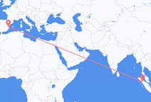 Flyrejser fra Siborong-Borong, Indonesien til Valencia, Spanien