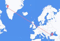 Flyg från Zonguldak, Turkiet till Ilulissat, Grönland