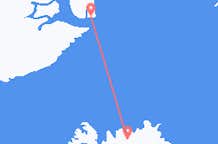 アイスランドのアークレイリからから、グリーンランドのイットコルトルミットまでのフライト