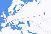 Fly fra Kemerovo til Brive-la-Gaillarde