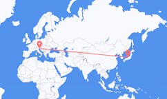 Flyreiser fra Komatsu, Japan til Trieste, Italia