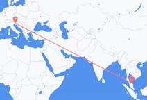 Flyg från Kota Bharu, Malaysia till Trieste, Italien