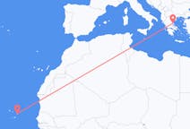 Flyg från Boa Vista (kommun i Brasilien, Roraima, lat 3,19, long -60,61), Kap Verde till Volos, Grekland