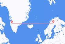 Vluchten van Gällivare, Zweden naar Kangerlussuaq, Groenland