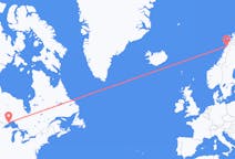 Vluchten van Thunder Bay naar Bodø