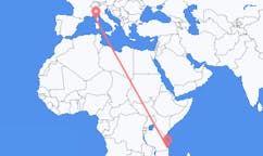 Flights from Mtwara, Tanzania to Ajaccio, France