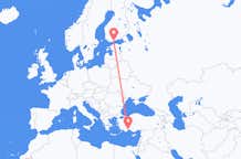 Flyreiser fra Antalya, til Helsingfors