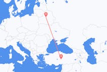 出发地 白俄罗斯出发地 明斯克目的地 土耳其開塞利的航班