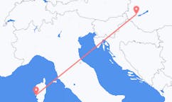 Flyreiser fra Ajaccio, Frankrike til Heviz, Ungarn