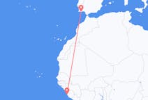 Flyg från Freetown, Sierra Leone till Faro, Portugal