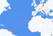 Flyreiser fra Paramaribo, Surinam til Praha, Tsjekkia
