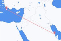Vluchten van Dammam, Saoedi-Arabië naar Rhodos, Griekenland