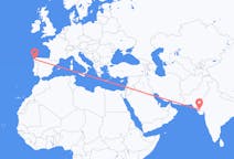 Flyreiser fra Kandla, India til Santiago de Compostela, Spania
