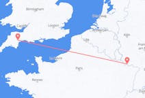 Flights from Saarbrücken, Germany to Exeter, the United Kingdom