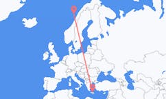 Flights from Røst, Norway to Heraklion, Greece