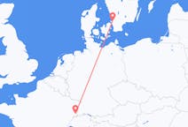 Voli da Basilea, Svizzera a Ängelholm, Svezia